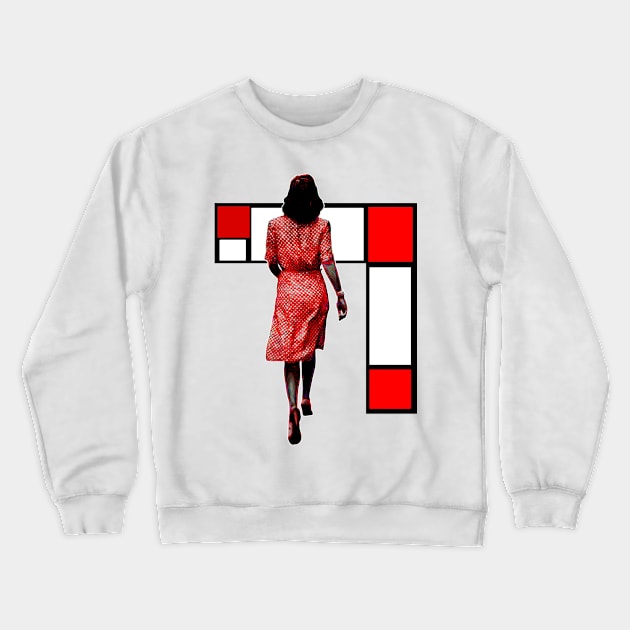 Woman In The City Walking One Crewneck Sweatshirt by crunchysqueak